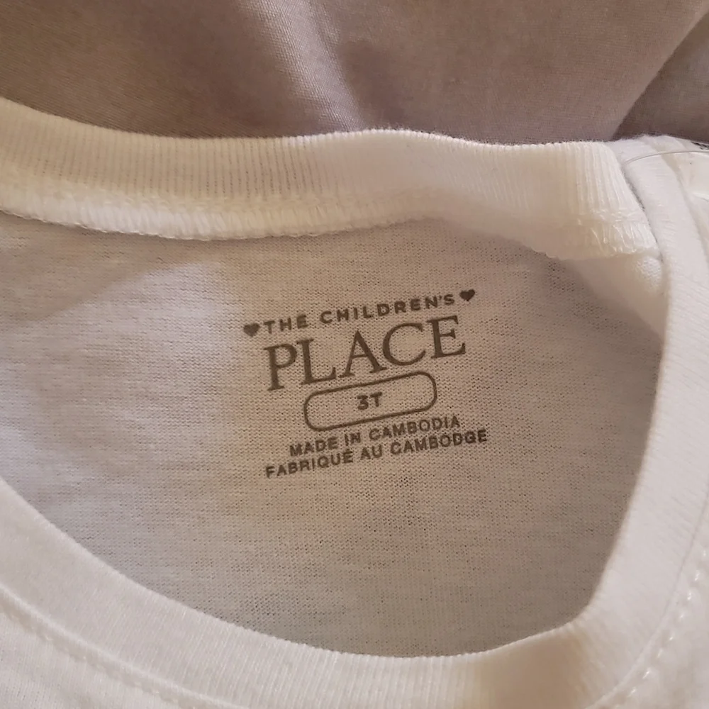 Long Sleve Shirt, The Children's Place, Size 3T, White